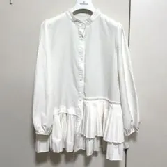 &.NOSTALGIA プリーツブラウス