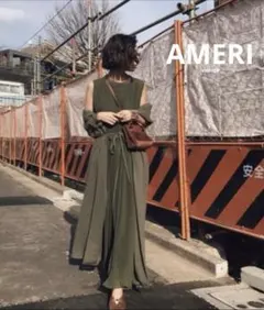 美品 AMERI 2WAY CURTAIN VOLUME DRESS ボルドー - メルカリ