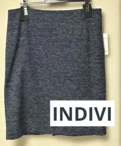 【新品未使用】INDIVI ひざ丈スカート19号 大きいサイズ