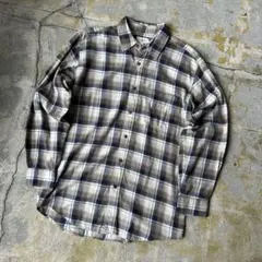 ポルトガル製 90S 巨人タグ J.CREW オンブレチェックシャツ