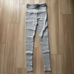 CHOCOA リブ編みハイウエストレギンス（グレー・ブラック）・パーカーセット