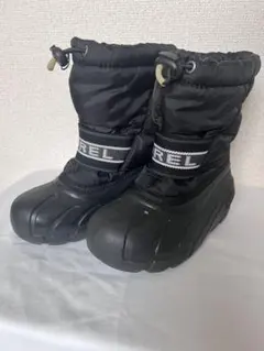 土日のみ値下げ中！SOREL ブラックブーツ 防水性 ドローコード付き　17㎝