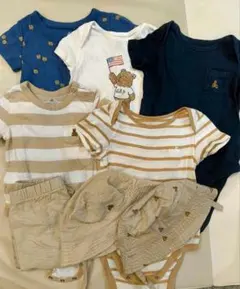 baby GAP 夏服(ボディースーツ5点、ハット2点、ズボン1点) 8点セット