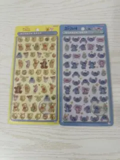 BONBON DROP シール ディズニーミニスティッチ　プーさん2枚セットのサムネイル