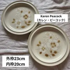 Karen Peacock（カレン・ピーコック）花柄 プレート 皿 2枚セットのサムネイル