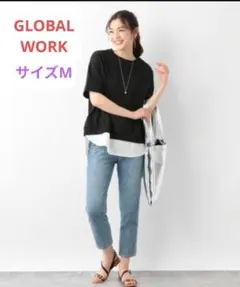♡GLOBAL WORK　USAコットン裾フェイクプルオーバー♡のサムネイル