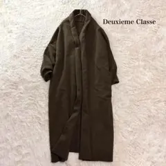 極美品✨Deuxieme Classe オーバーサイズロングコート グレージュ HUG.U（ハグユー） コート レディース アウター チェスターコート