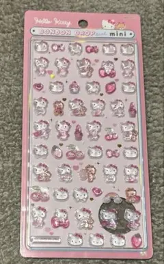 サンリオ　ボンボンドロップシールミニ　ハローキティ（ピンク）