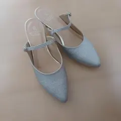 ROPÉ PICNIC シルバー スリングバックパンプス 23.5cmのサムネイル