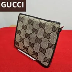 GUCCI グッチ 二つ折り財布 GG柄 シェリーライン キャンバス × レザー