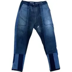 【希少】パッチワークデニム デザイン古着 テーパードパンツ デニムパンツ
