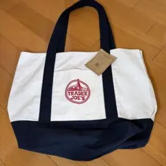 TRADER JOE'S トートバッグ アイボリー/ネイビー