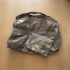 【訳アリ品】LeSportsac ボストンバッグ 2wayショルダー ゴールド