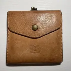 ILBISONTE　イルビゾンテ　レザー 型押し がま口財布