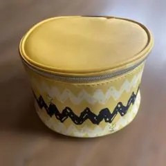 スヌーピー　イエロー丸型ポーチ