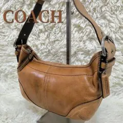 【美品】COACH ハンドバッグ ソーホー ハーフムーン ステッチ 9541