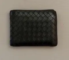 BOTTEGA VENETA イントレチャート 二つ折り財布 ダークブラウン
