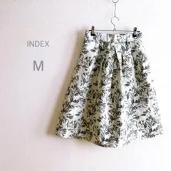 【INDEX】美品　高級感　フレアスカート　フラワースカート　洗える　バックゴム