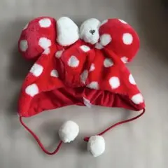 ディズニー ファンキャップ ドット赤 ミニー カチューシャ