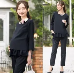 マタニティ セレモニースーツ フォーマル セットアップ 入学式 お宮参り LL