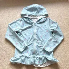 【美品】マザウェイズ ラッシュガード 水色　貝殻　120