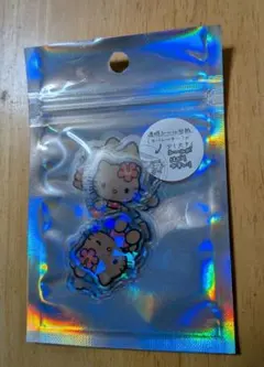 ★未使用★「ハローキティ/日焼け」オーロラ ホログラム クリアシール
