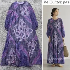 新品】ヌキテパ ペイズリーブリント リボンブラウス 25年現行モデル