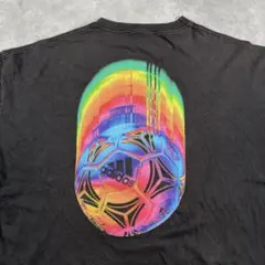 アディダス ヴィンテージTシャツ 90s USA製 サッカープリント XXL