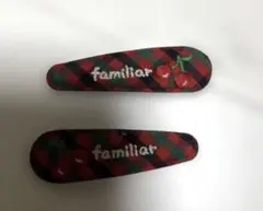familiar 定番チェック　ファミリア　ヘアピンセット