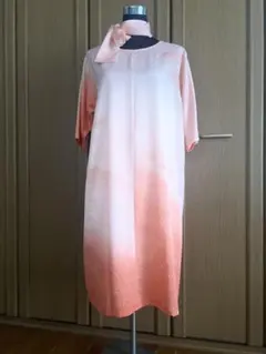 着物リメイクでワンピースです。