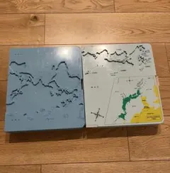 くもん　日本地図パズル 　世界地図パズル　2点セット　箱無し