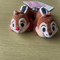 ディズニー 寝そべり 赤いほっぺ マスコット チップとデール