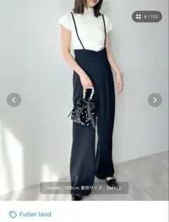 Futier land ハイウエストキャミソールペットパンツ ブラック サイズSのサムネイル