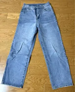 GRL ハイウエストストレートデニムパンツ