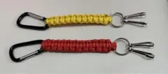 パラコードチャーム(カラビナ)キーホルダー 2個セット