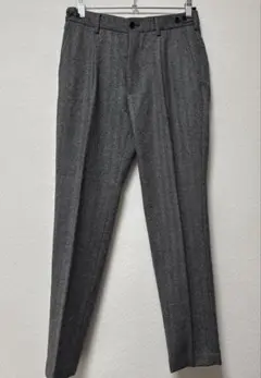 TAKEO KIKUCHIグレー スラックス ダブルボタン テーパード