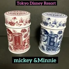 東京ディズニーリゾート　煎茶とほうじ茶　茶筒セット ※茶葉無し
