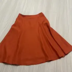 膝丈スカート フレア　オレンジ
