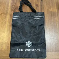 BABYLONE STOCK ブラックエコバッグ　ナイロンバックのサムネイル