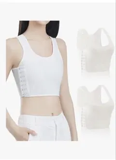 ナベシャツ　胸つぶし　ショート丈　2XL 2枚セット　ホワイト