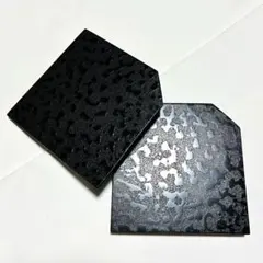 津軽塗り　紋紗塗り　茶托　コースター　銘々皿　2枚セット　新品