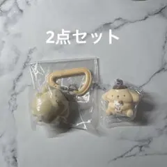 ポムポムプリン カラフルカラビナマスコットチャーム・ふわふわフロッキーマスコット