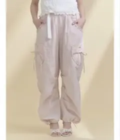 パンツ POPPY GATHER RIBBON CARGO PANTS (WHITE) POPPY GATHER RIBBON CARGO PANTS (WHITE) - メルカリ