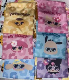未使用セリア　サンリオキャラクターズ 日焼け　プチ巾着 6個セットのサムネイル