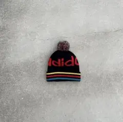 希少) adidas ボンボンニット帽 ビーニー y2k 古着