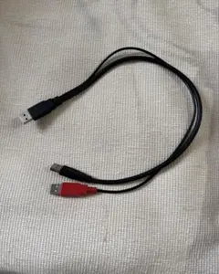 USB 3.0 Y字ケーブル 電源供給・5Gbps通信対応