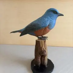 野鳥コマツグミ　リアル彫刻 バードカービング　ハンドメイド　一点物 野鳥コマツグミ リアル彫刻 バードカービング ハンドメイド 一点物