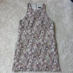 ZARA BASIC ペイズリー柄 ノースリーブワンピース ザラのサムネイル