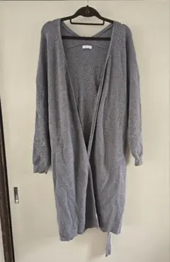 earth music&ecology グレー ロングカーディガン