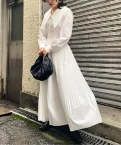 frayid フレイアイディー　ビッグカラーシャツワンピース